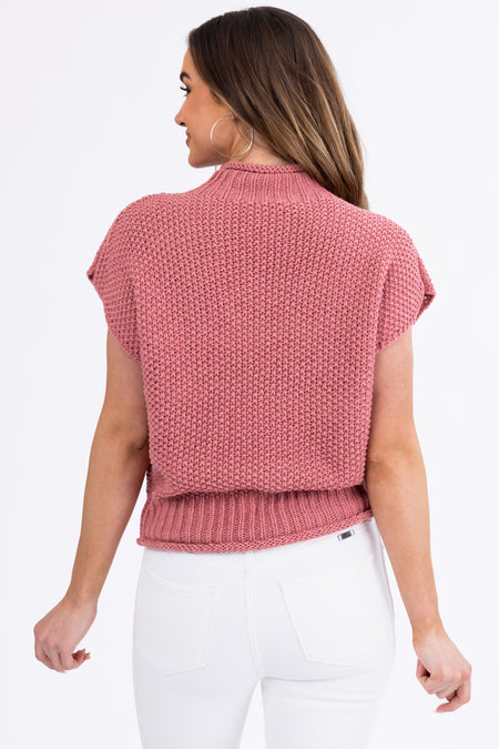 She+Sky Ginger Mock Neck Knit Sweater