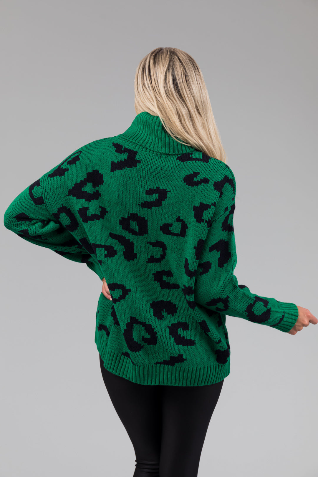 Kelly green turtleneck on sale sweater