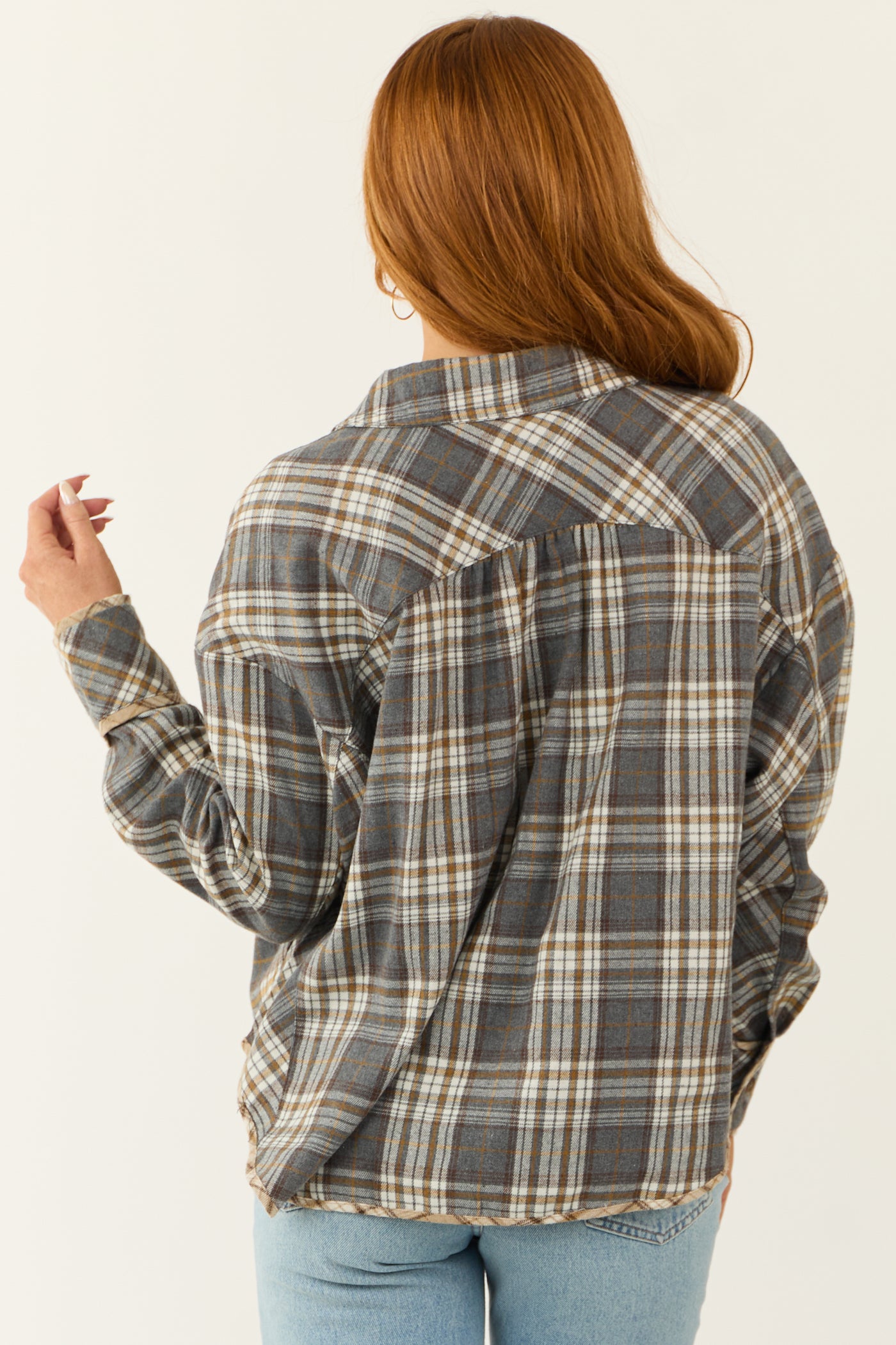 Slate Plaid Double Chest Pocket Soft Flannel