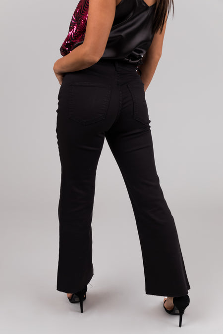 Sneak Peek Black High Rise Cropped Jeans