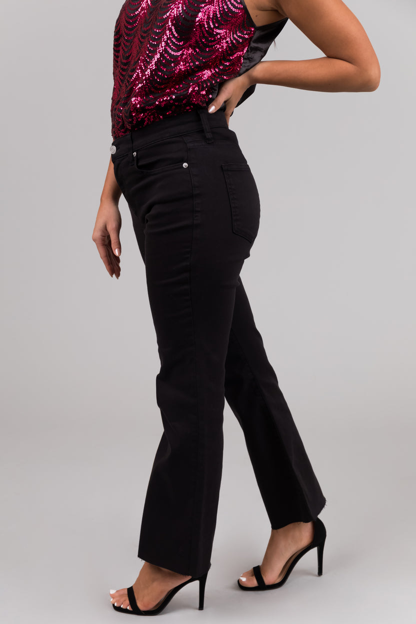 Sneak Peek Black High Rise Cropped Jeans