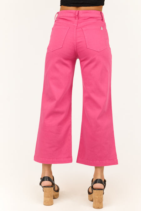 Sneak Peek Dark Bubblegum Wide Leg Jeans