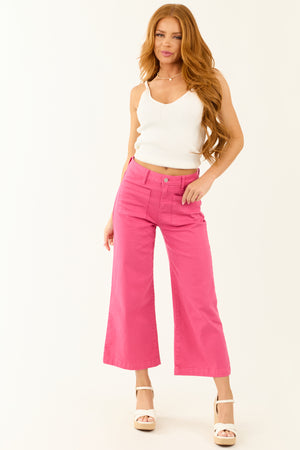 Sneak Peek Dark Bubblegum Wide Leg Jeans