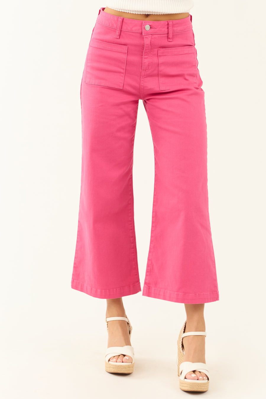 Sneak Peek Dark Bubblegum Wide Leg Jeans