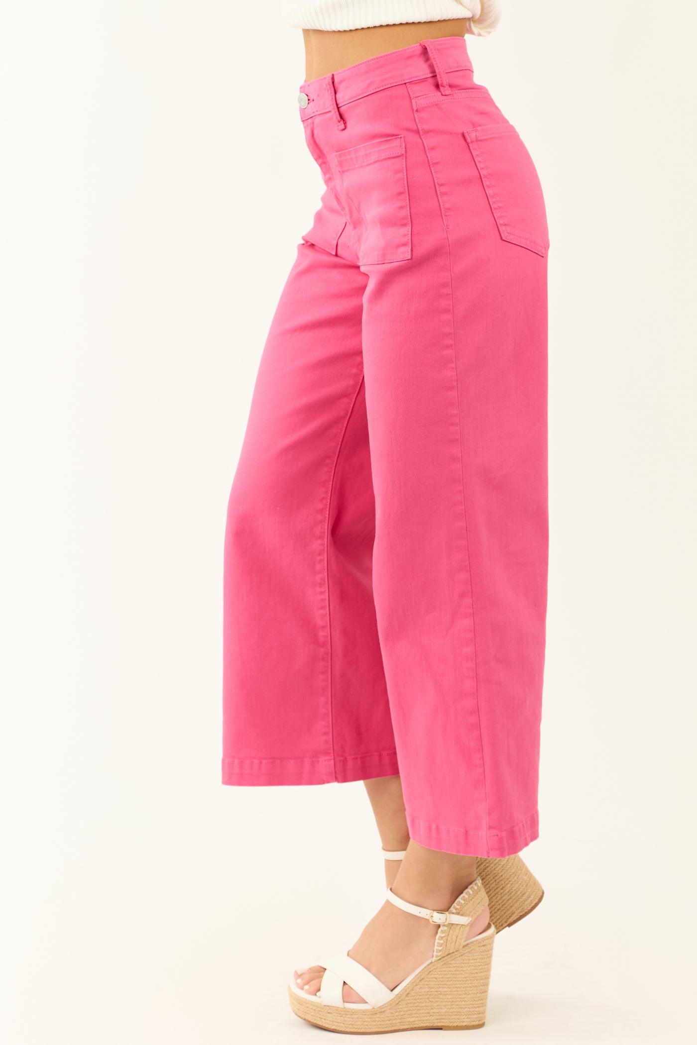 Sneak Peek Dark Bubblegum Wide Leg Jeans