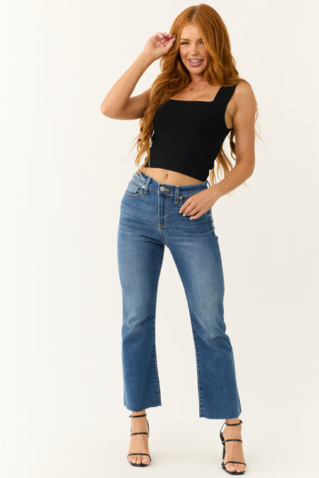 Sneak Peek Medium Dark Wash Kick Flare Jeans