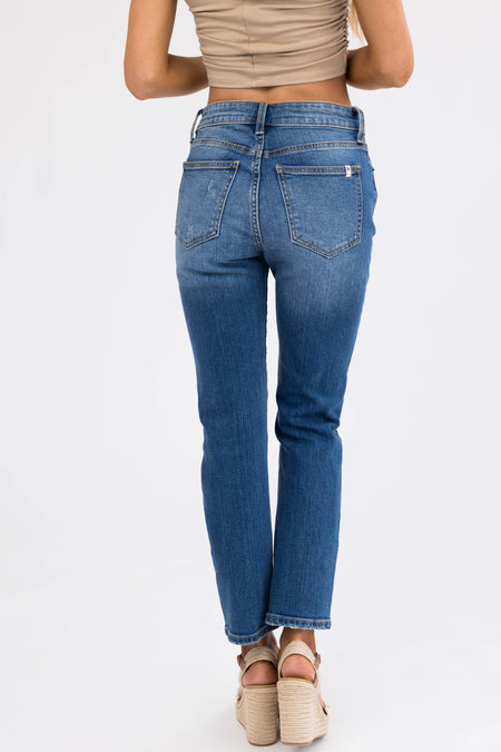 Sneak Peek Medium Wash High Rise Slim Fit Jeans