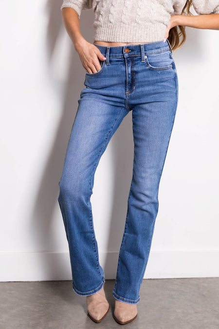 Sneak Peek Medium Wash Slim Bootcut Jeans