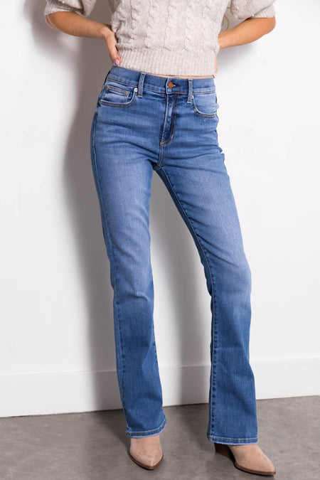 Sneak Peek Medium Wash Slim Bootcut Jeans