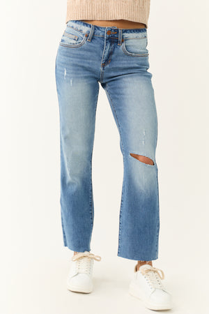 Sneak Peek Medium Wash Straight Leg Jeans