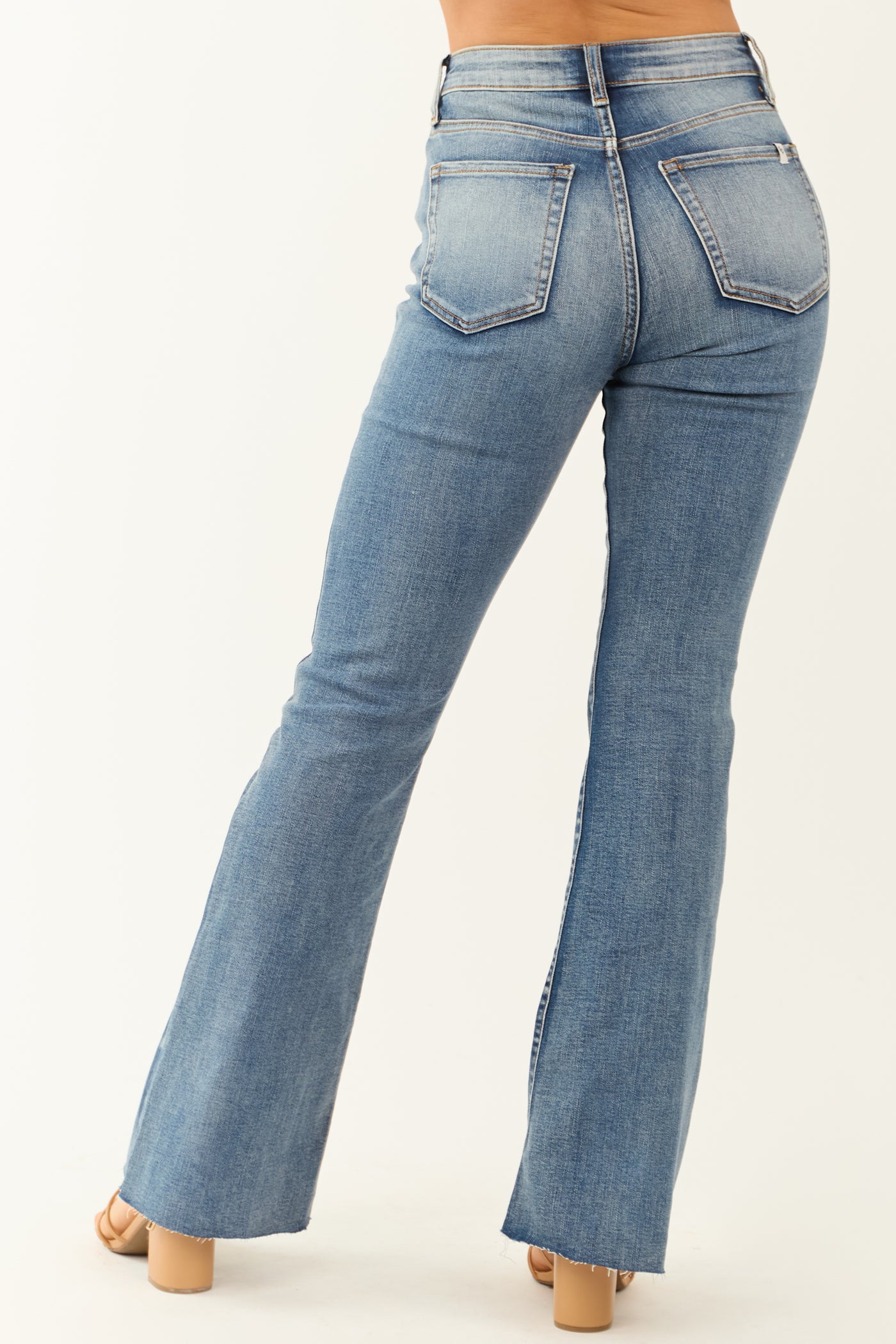 Sneak Peek Medium Wash Stretchy Flare Jeans