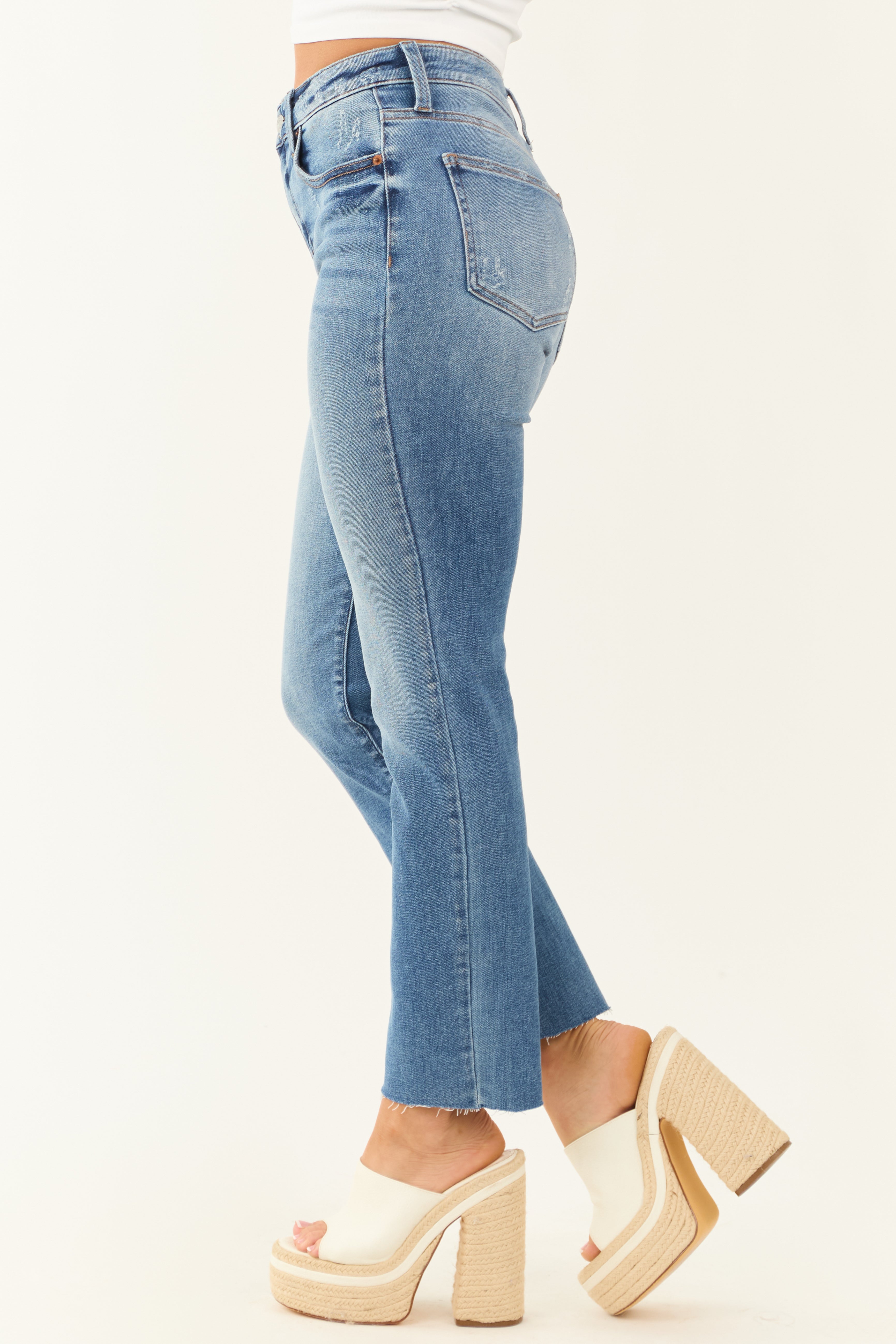 Sneak Peek Medium Wash Stretchy Straight Jeans