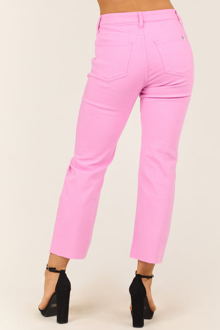 Sneak Peek Orchid High Rise Distressed Cropped Jeans