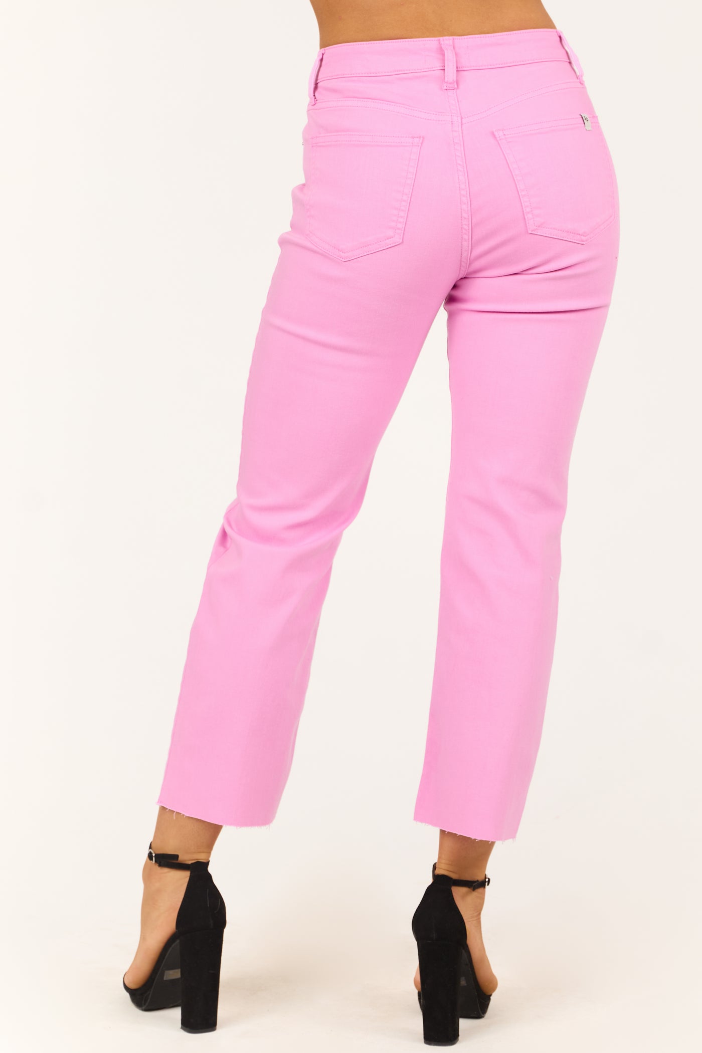 Sneak Peek Orchid High Rise Distressed Cropped Jeans