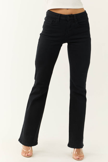 Special A Black Flare Leg High Rise Jeans