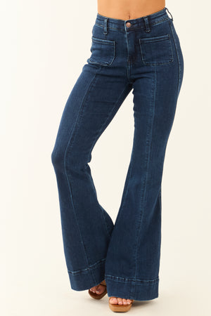 Special A Dark Tummy Control Stretchy Flare Jeans