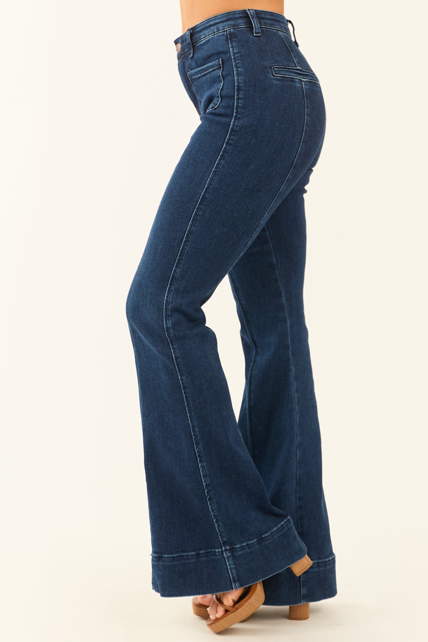 Special A Dark Tummy Control Stretchy Flare Jeans