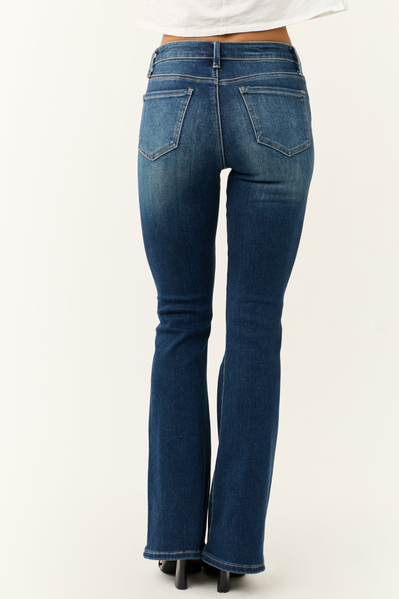 Special A Dark Wash Mid Rise Bootcut Jeans