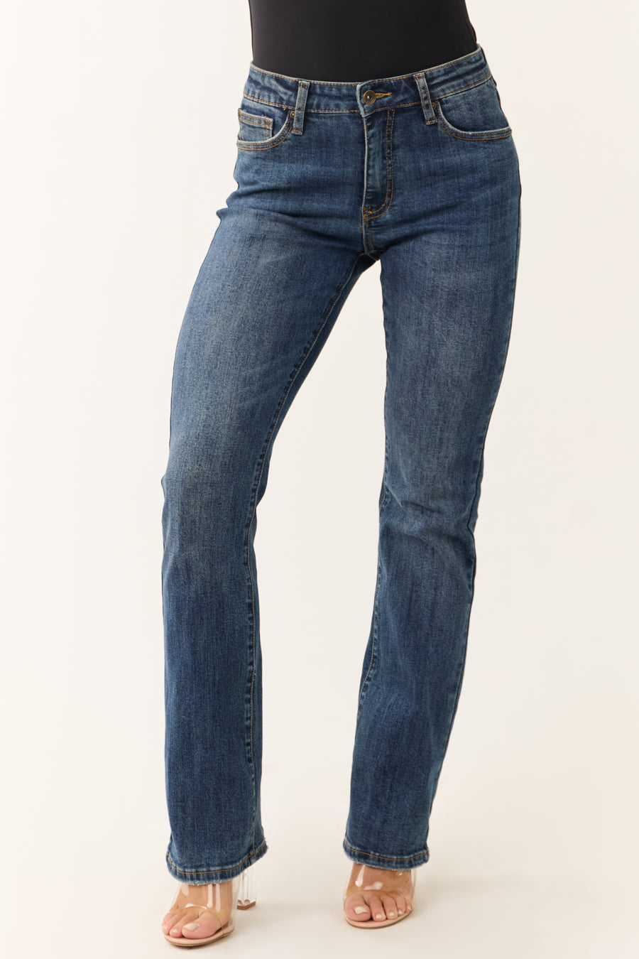 Special A Dark Wash Slender Bootcut Jeans