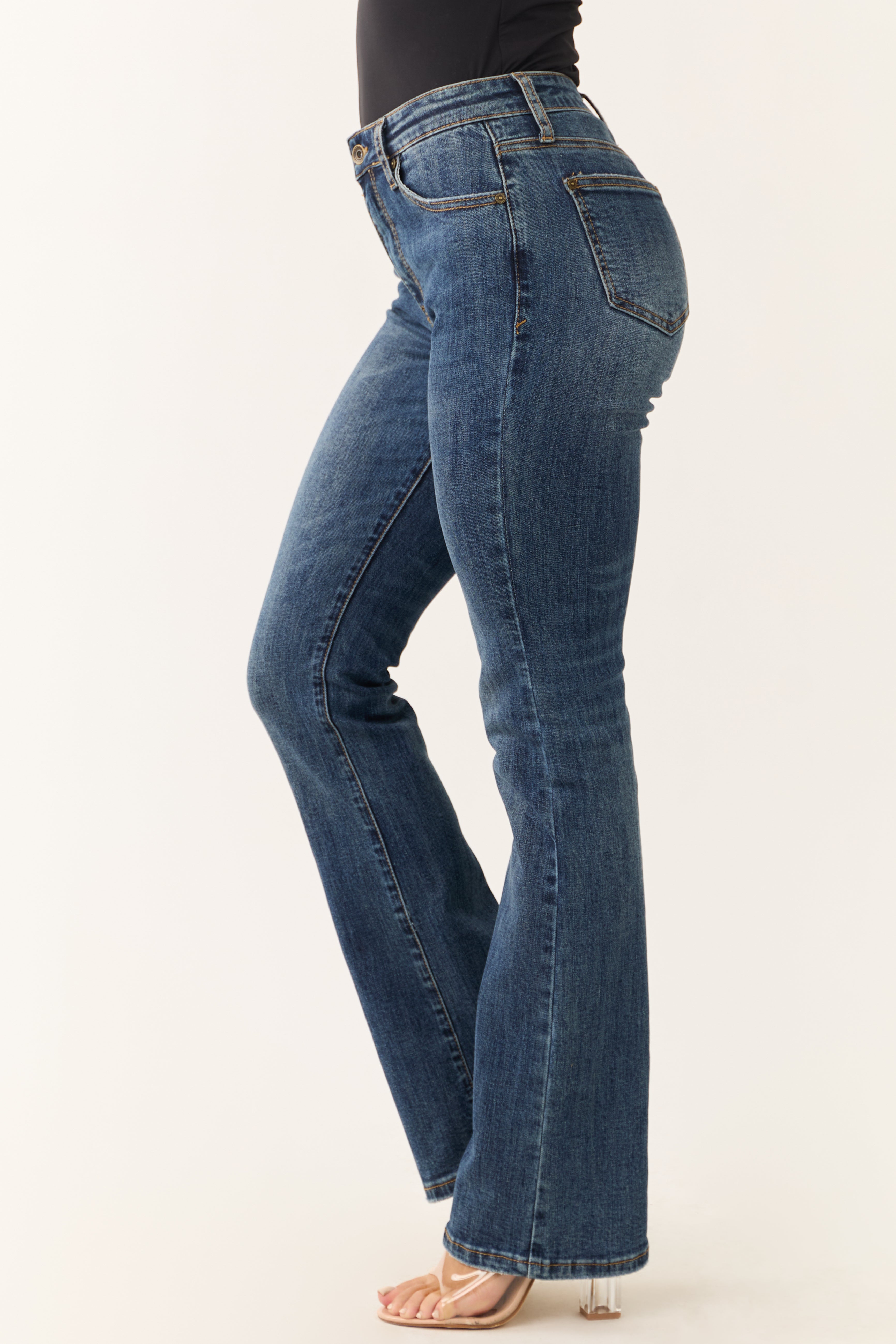 Special A Dark Wash Slender Bootcut Jeans