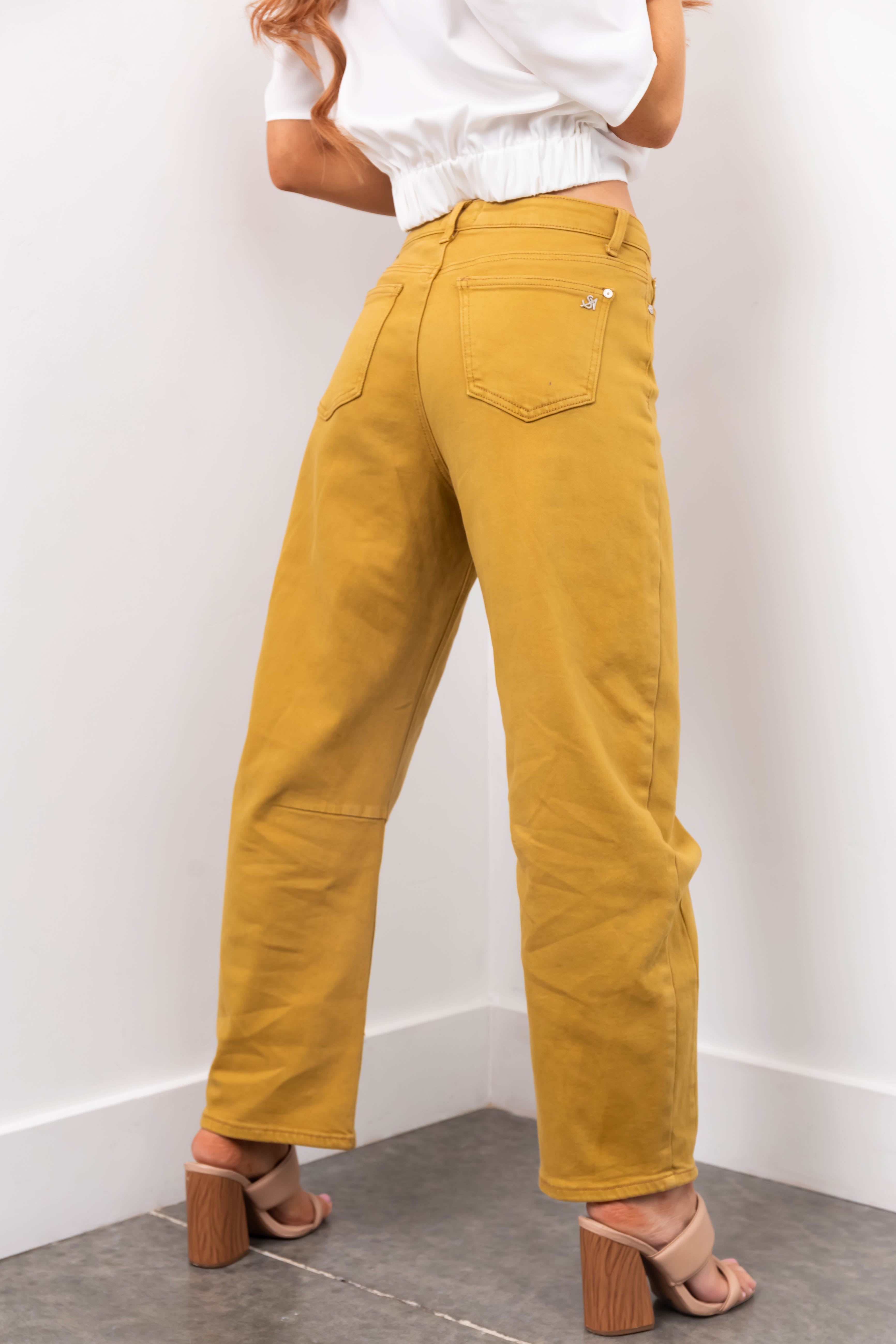 Special A Desert Wide Leg Barrel Jeans