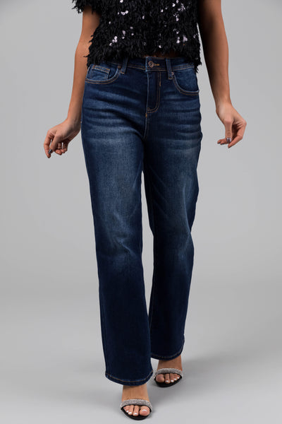 Special A High Rise Dark Wash Dad Jeans