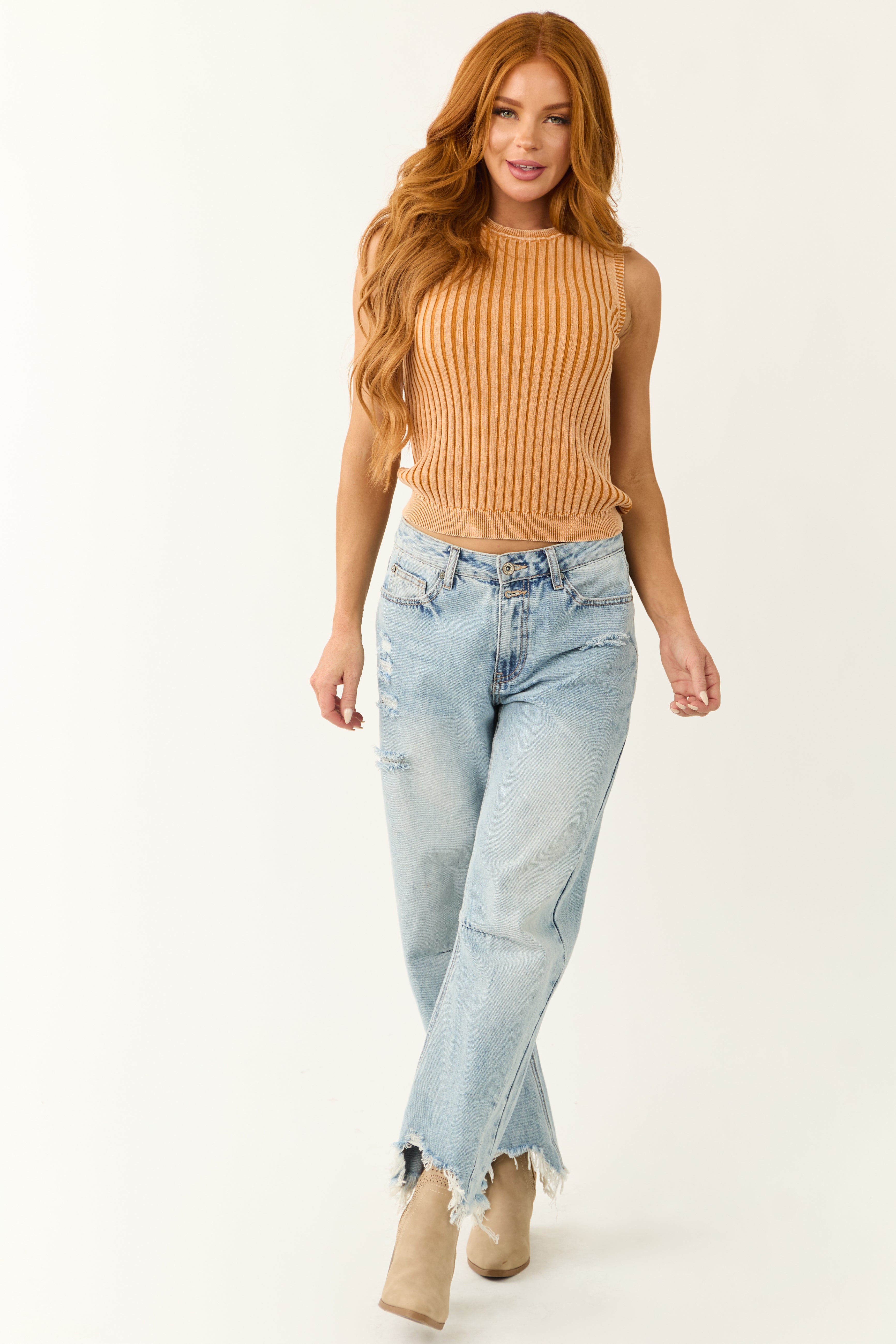 Special A Light Wash High Rise Barrel Jeans