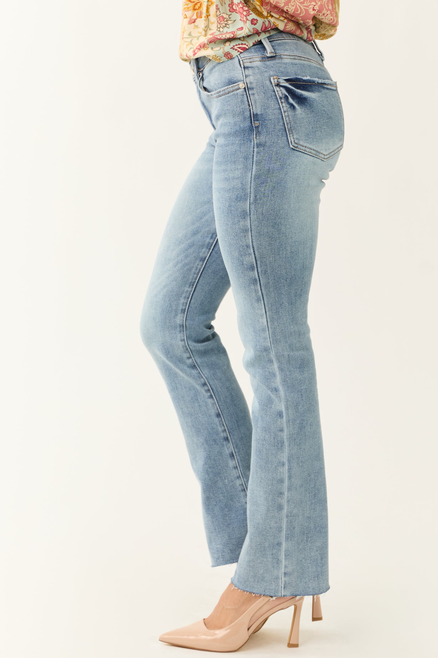 Special A Light Wash Tummy Control Straight Jeans