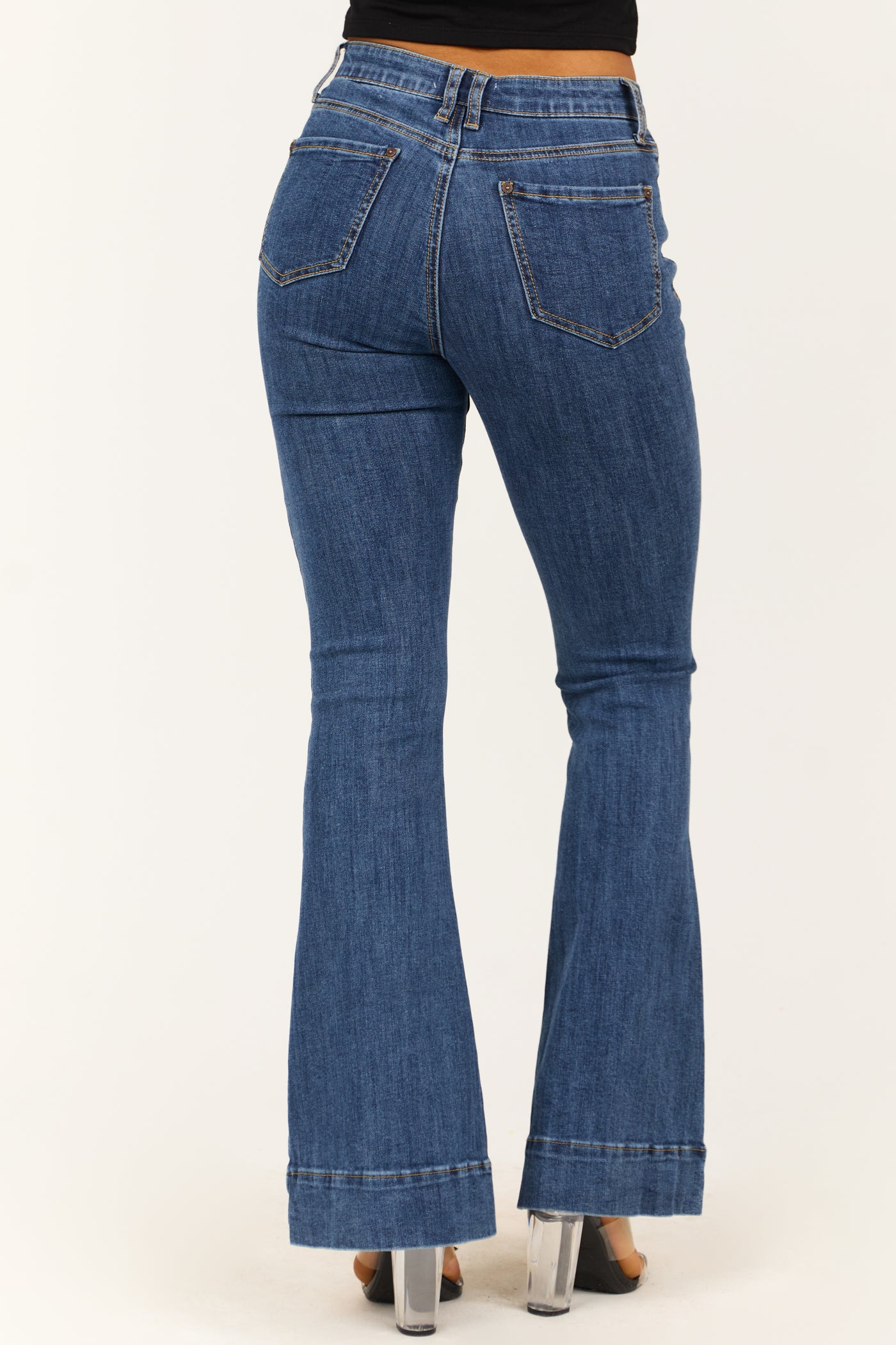 Special A Dark Wash High Rise Flare Jeans