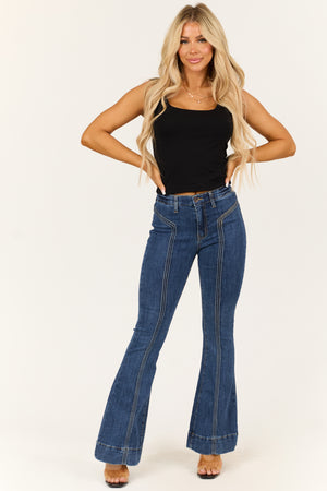 Special A Dark Wash High Rise Flare Jeans