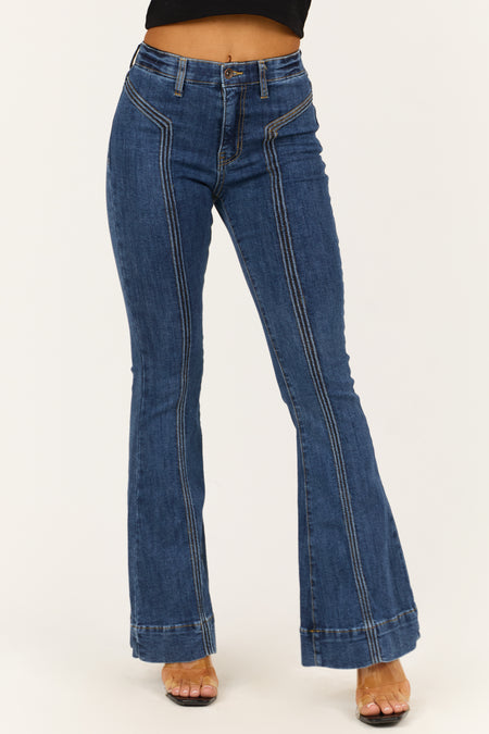 Special A Dark Wash High Rise Flare Jeans