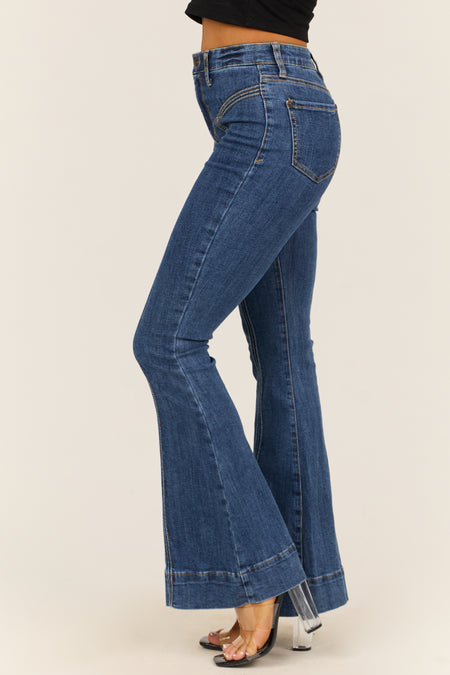 Special A Dark Wash High Rise Flare Jeans