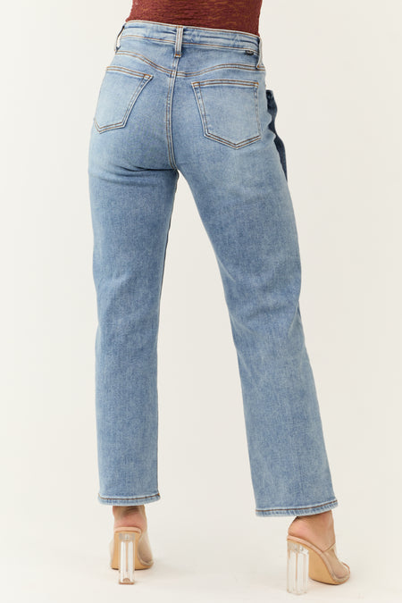 Special A Medium Wash High Rise Straight Jeans