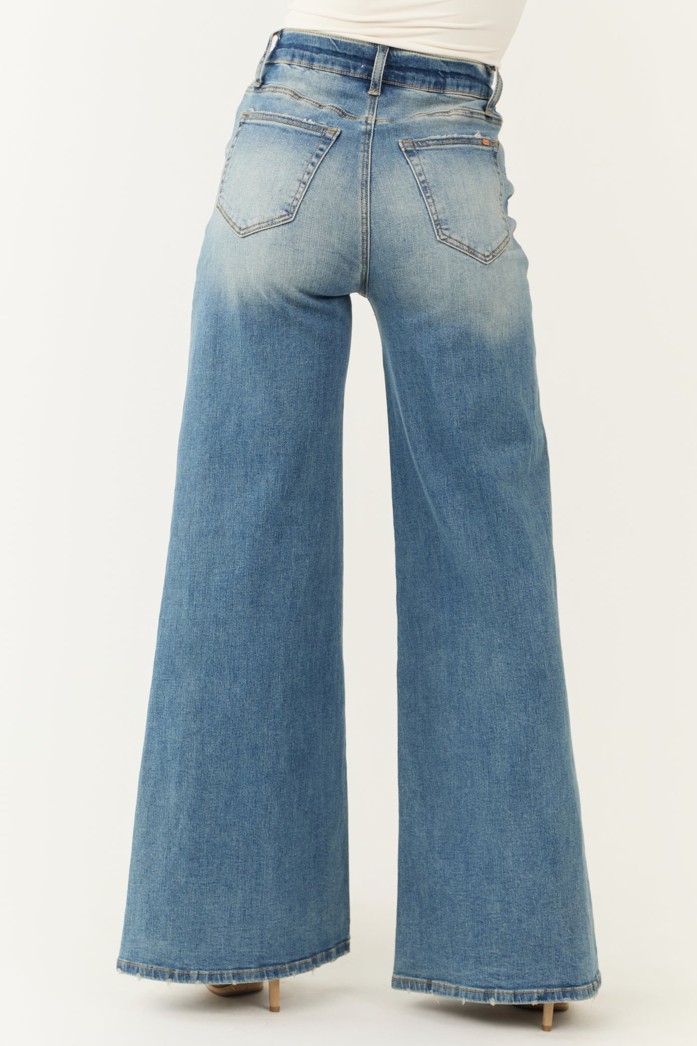 Special A Medium Wash High Rise Super Wide Leg Jeans