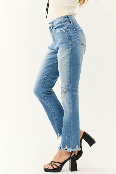 Special A Medium Wash Relaxed Skinny Jeans