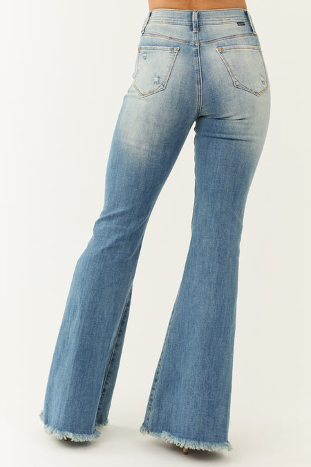 Special A Medium Wash Tummy Control Flare Jeans