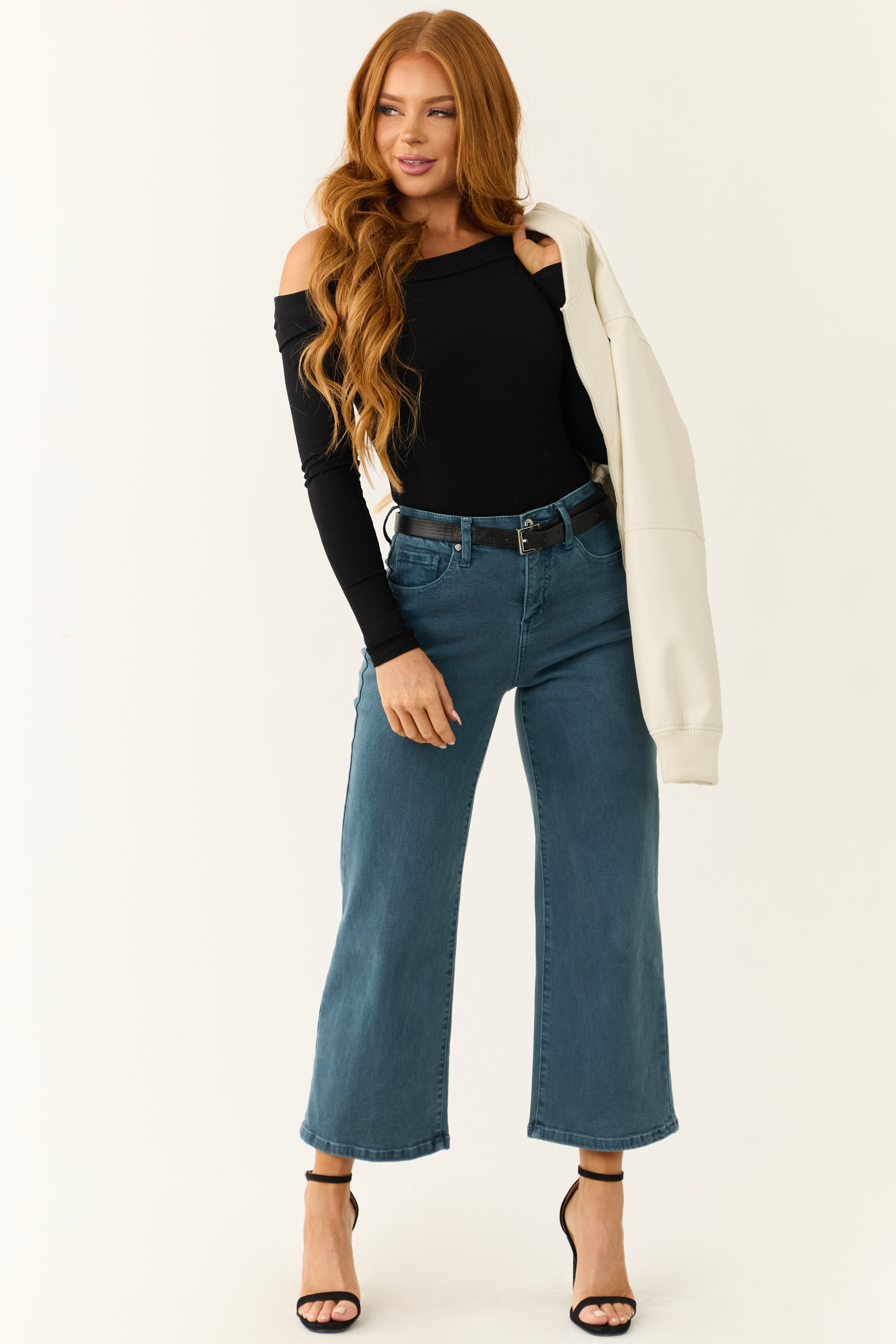 Special A Ocean Tummy Control Wide Leg Jeans