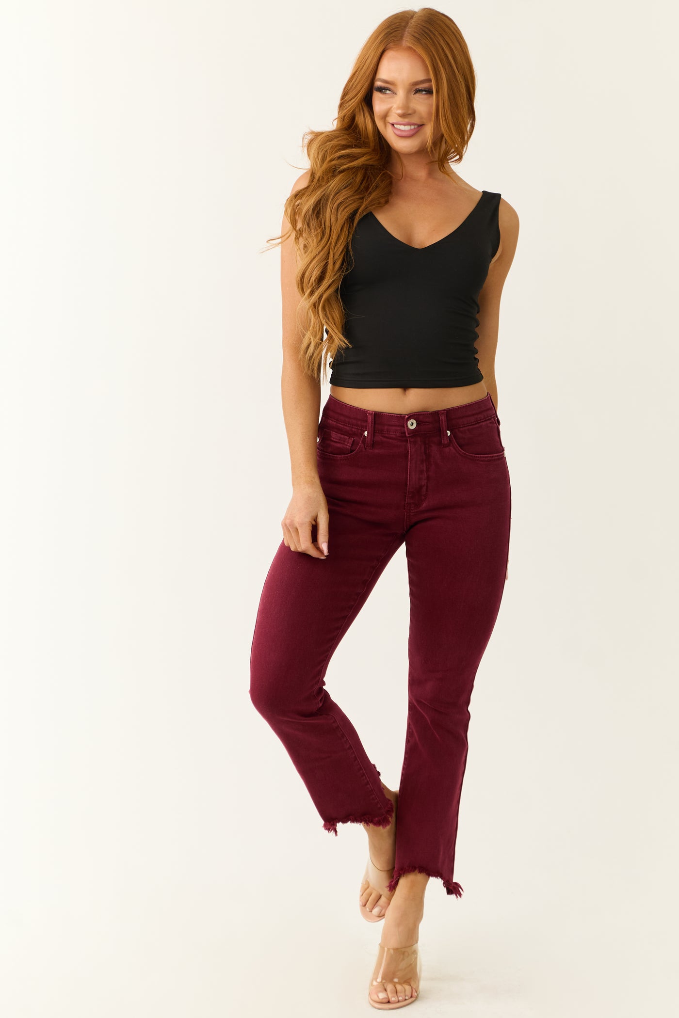 Special A Ruby Tummy Control Kick Flare Crop Jeans