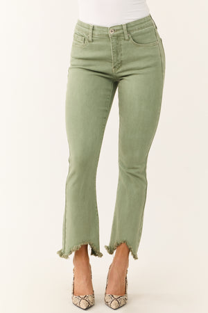 Special A Sage Tummy Control Kick Flare Crop Jeans