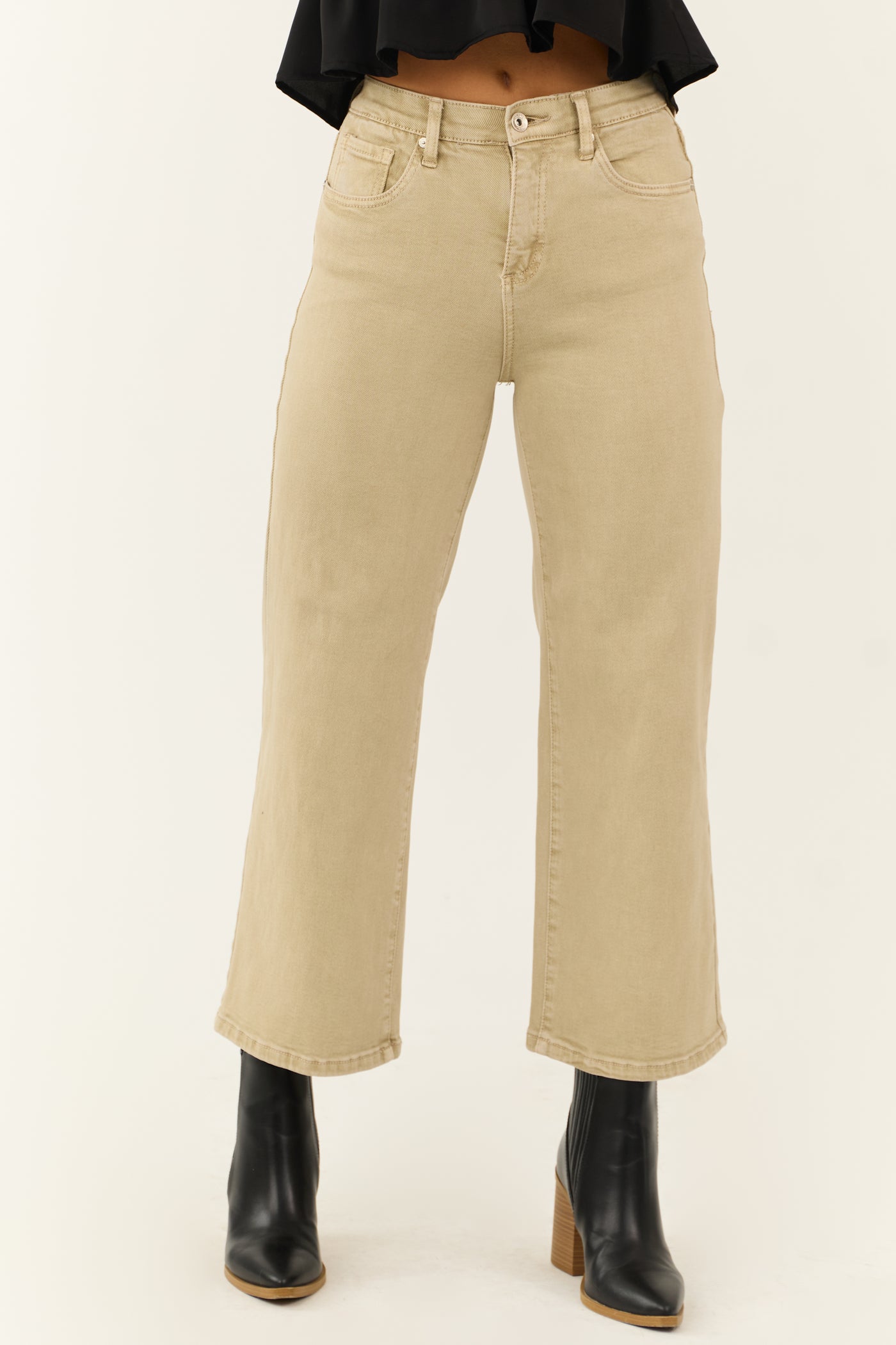 Special A Sand Tummy Control Wide Leg Jeans