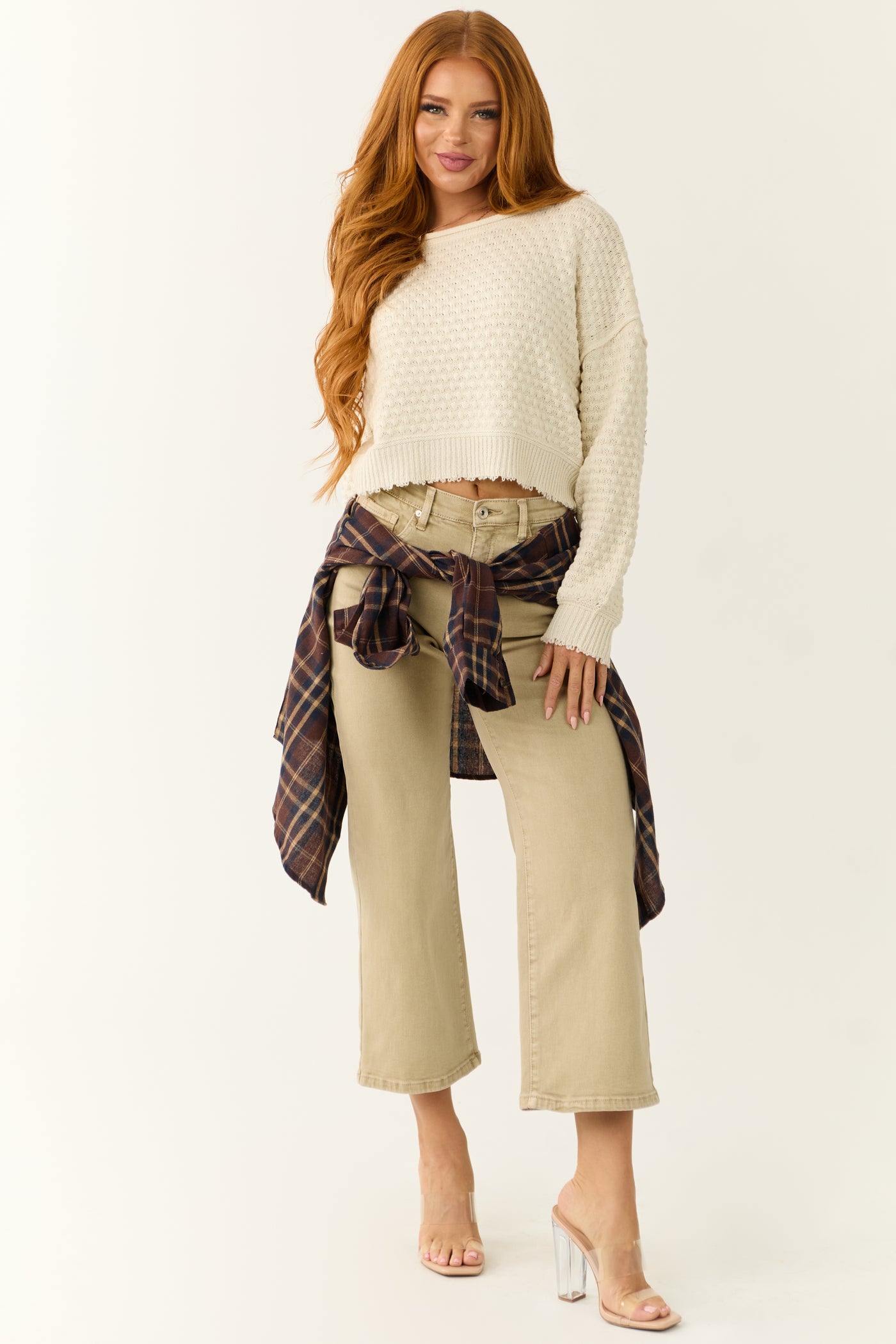 Special A Sand Tummy Control Wide Leg Jeans