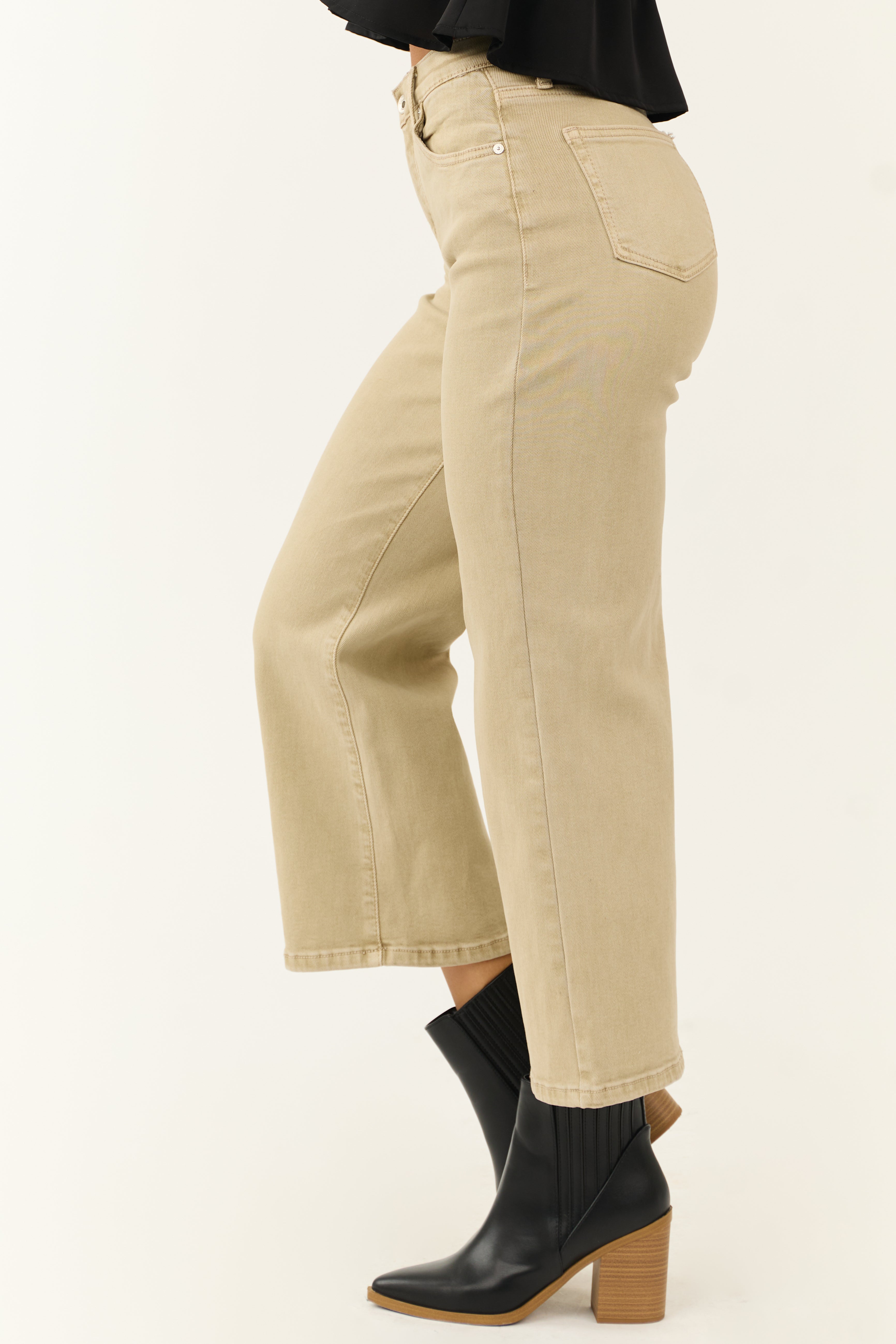 Special A Sand Tummy Control Wide Leg Jeans