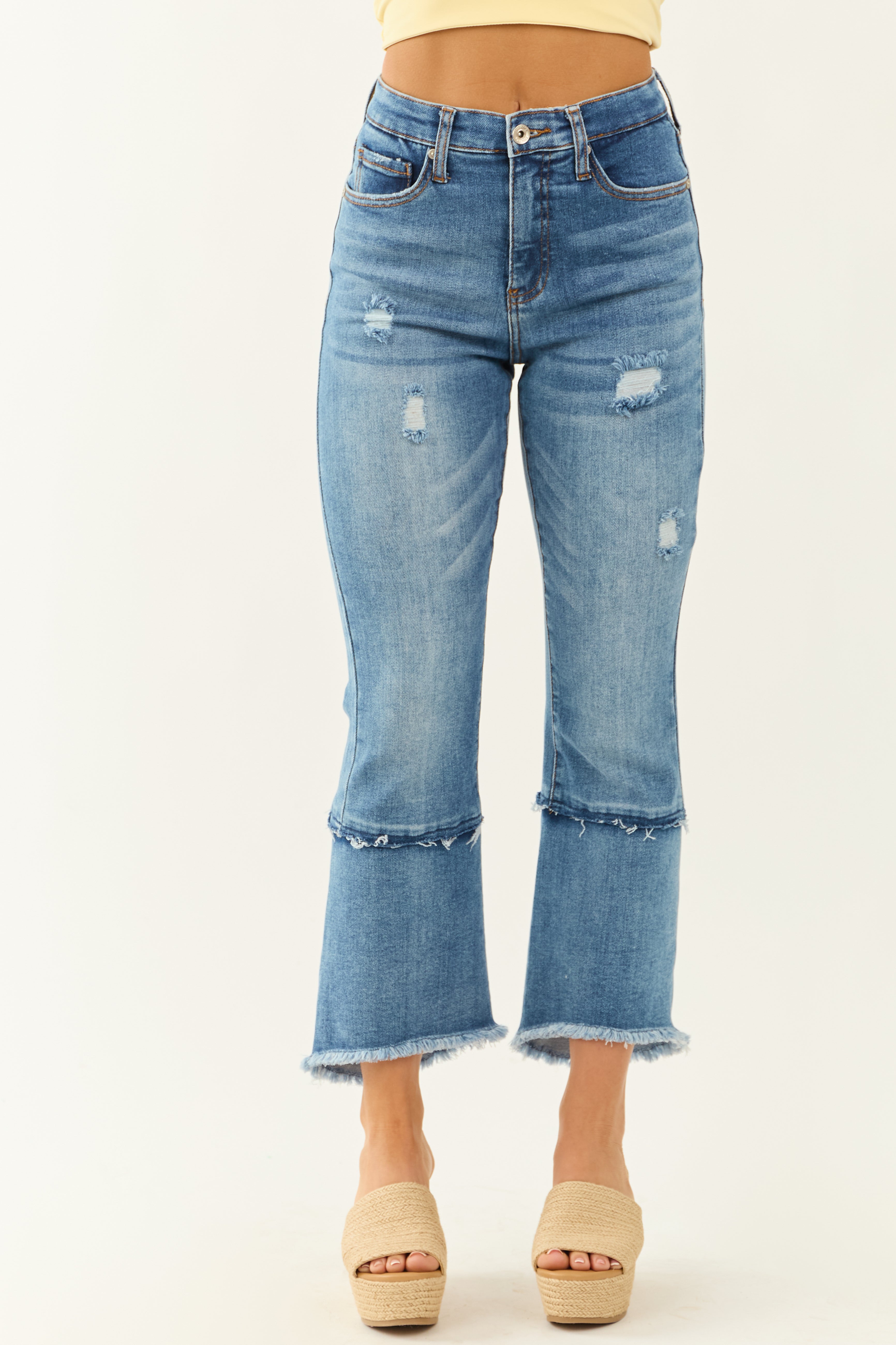 Special A Stretchy Tummy Control Kick Flare Jeans