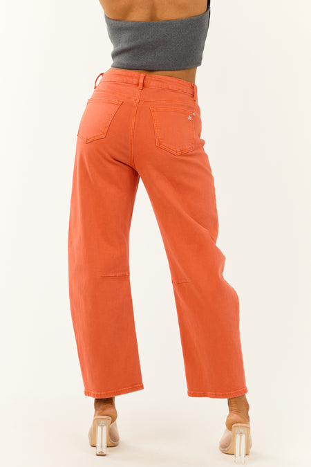 Special A Terracotta Wide Leg Barrel Jeans