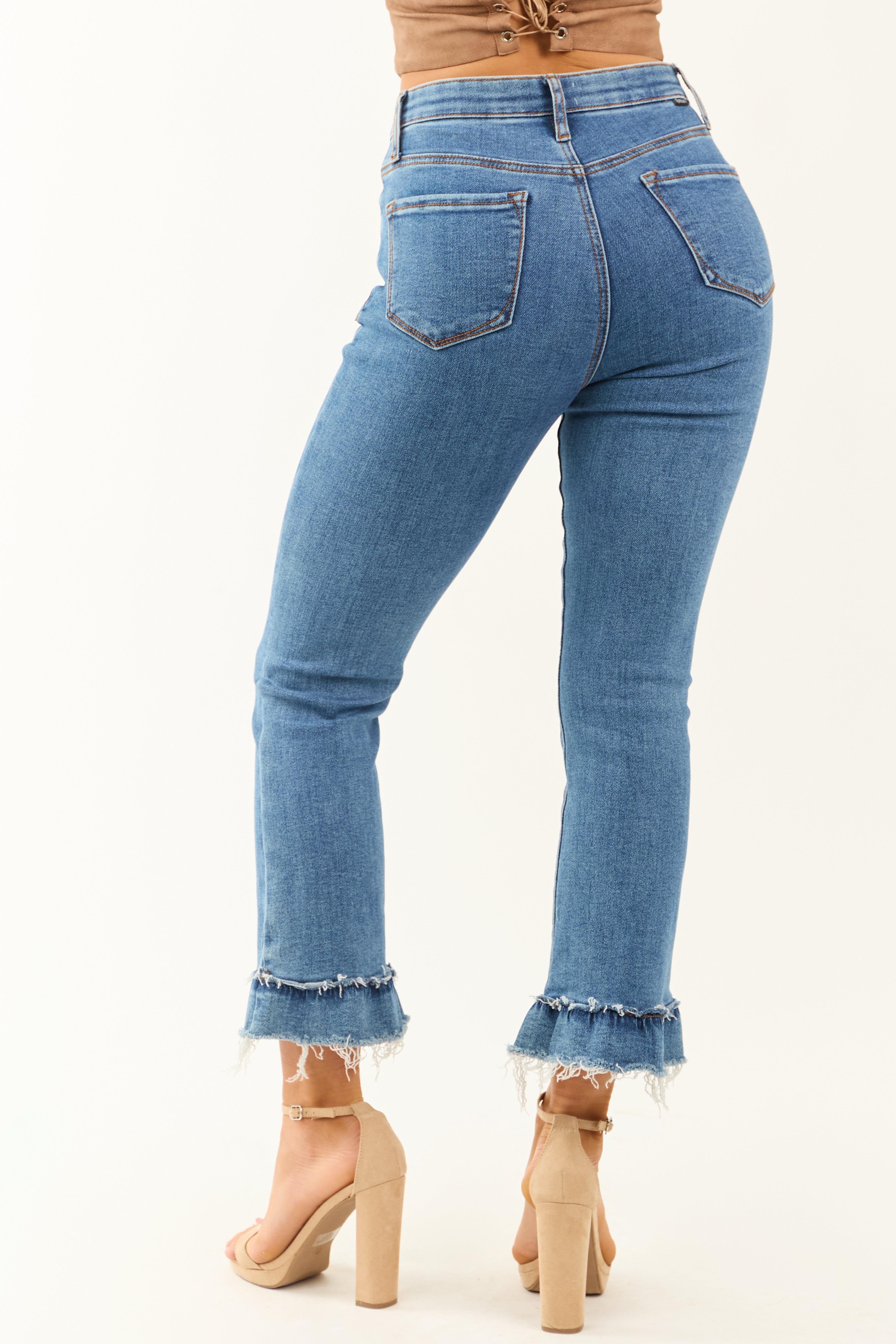 Special A Tummy Control Stretchy Kick Flare Jeans