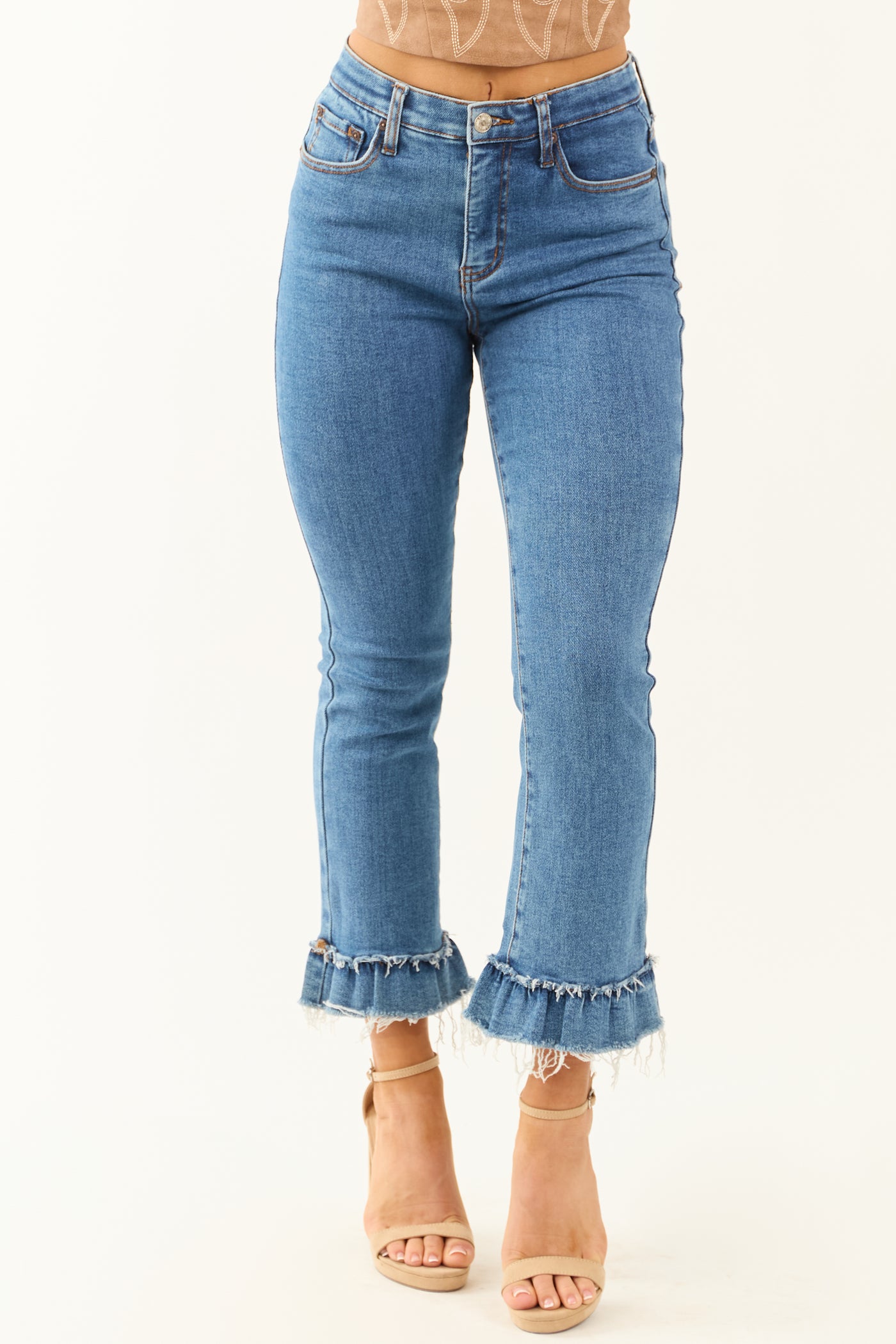 Special A Tummy Control Stretchy Kick Flare Jeans