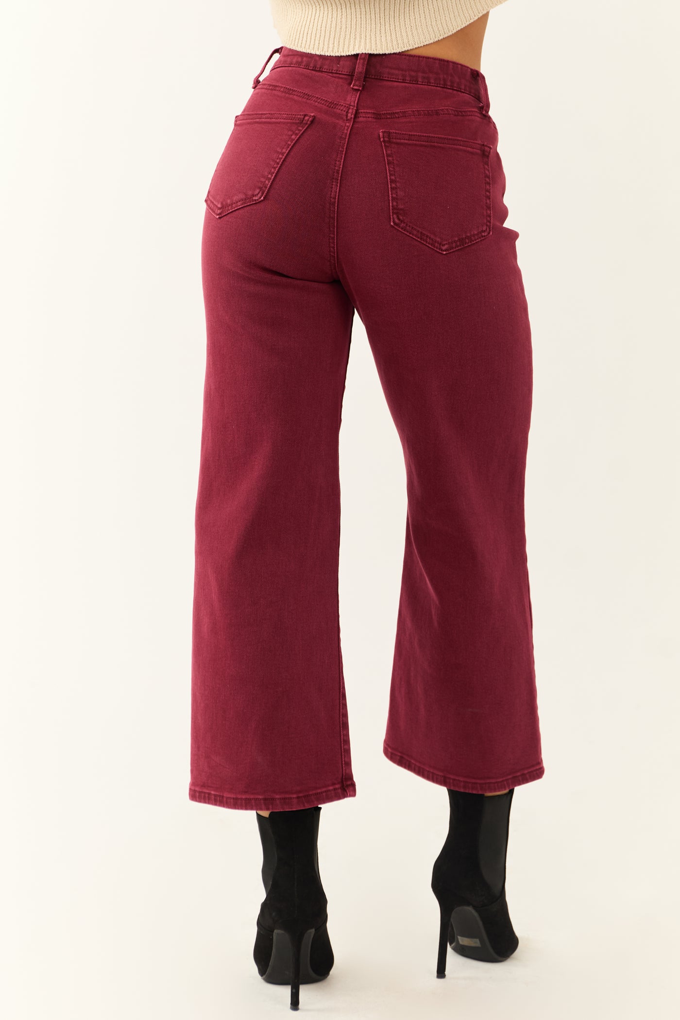 Special A Wine Tummy Control Wide Leg Jeans