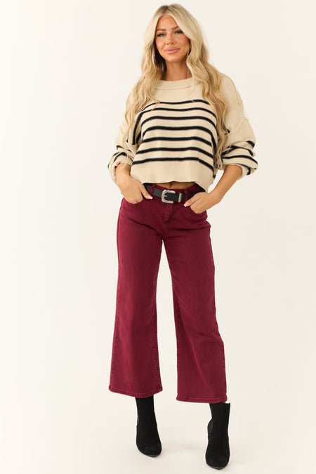 Special A Wine Tummy Control Wide Leg Jeans