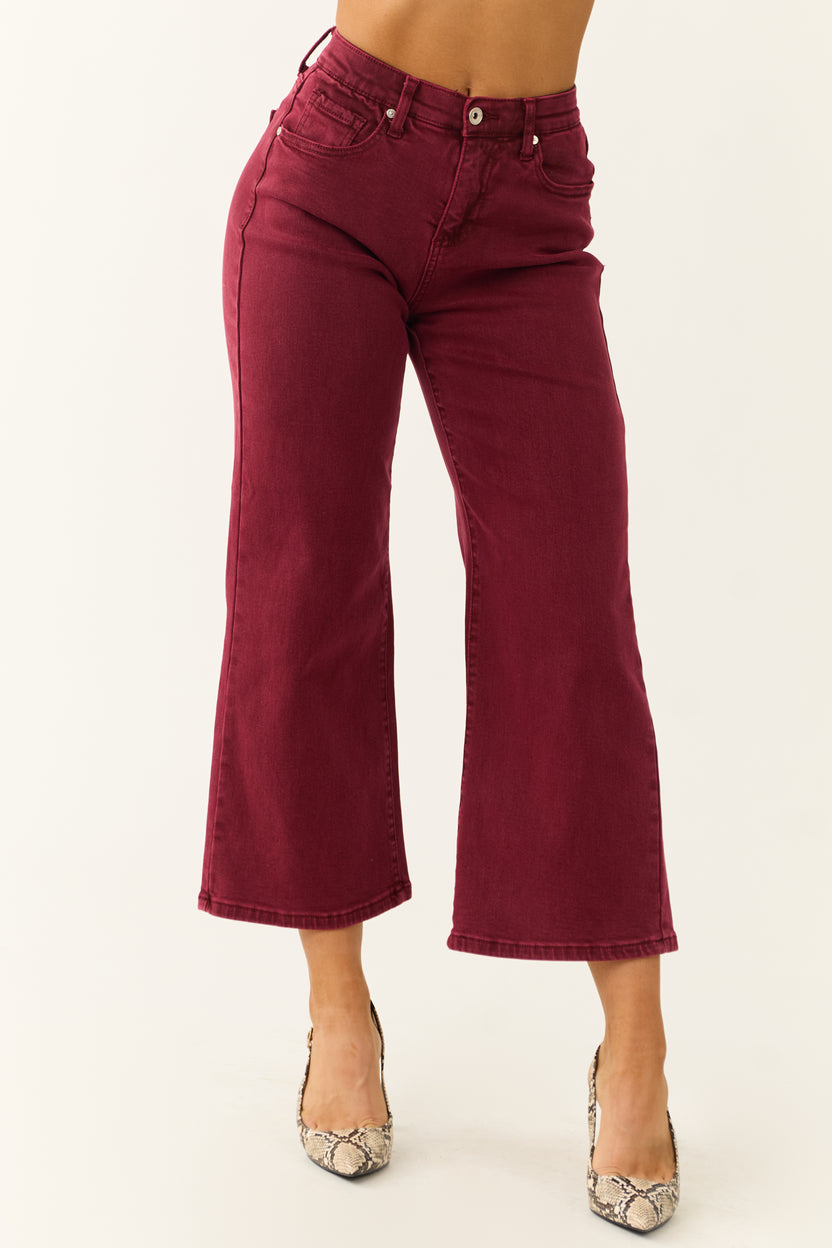 Special A Wine Tummy Control Wide Leg Jeans