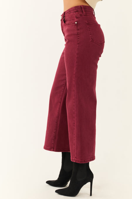 Special A Wine Tummy Control Wide Leg Jeans